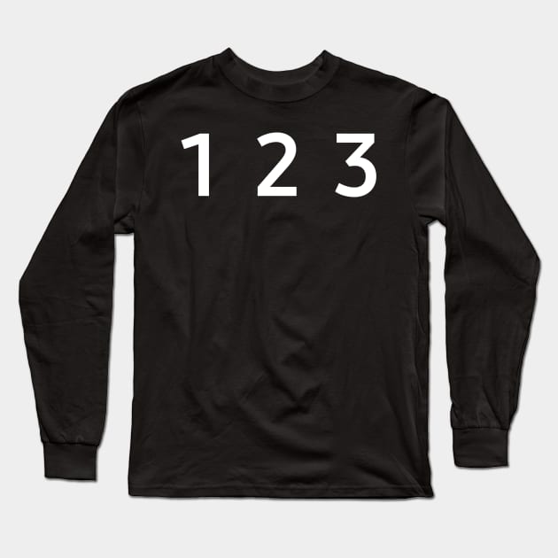 1 2 3 Long Sleeve T-Shirt by DuskShadowDraws